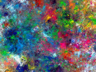Naklejka na ściany i meble rainbow abstract fractal background 3d rendering illustration