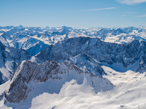 Mountain range around Zugspitze, Germany