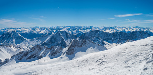 Mountain range around Zugspitze, Germany