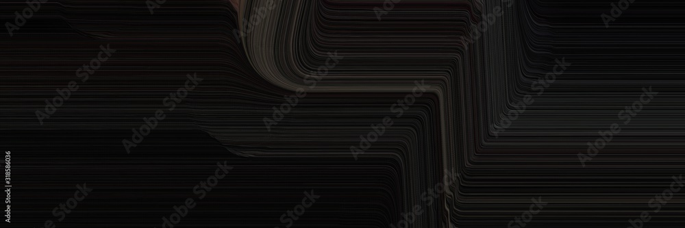 Aufkleber flowing horizontal banner with black, dark slate gray and very dark blue colors. dynamic curved line