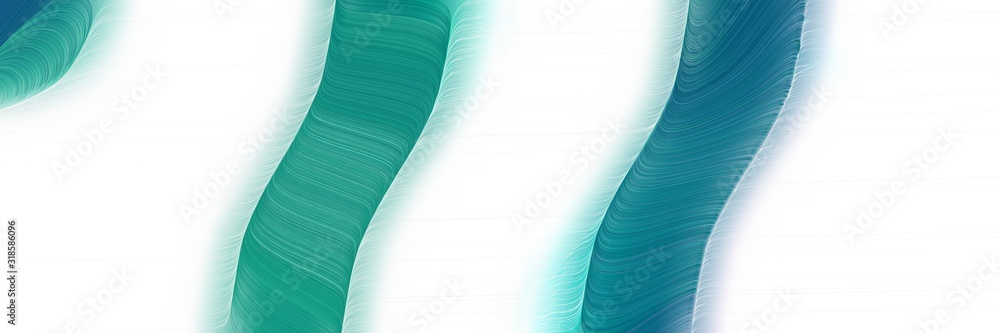 Poster surreal header with dark cyan, lavender and sky blue colors. dynamic curved lines with fluid flowing