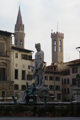 Florence/Italy - 10.0.2012: Fountain of Neptune