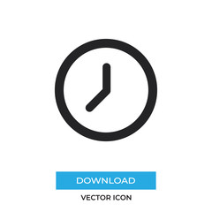 Clock vector icon, simple sign for web site and mobile app.