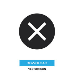 Fototapeta premium Cancel vector icon, simple sign for web site and mobile app.
