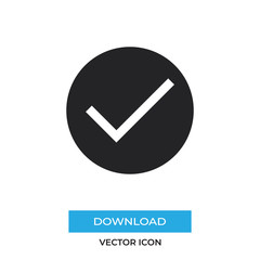 Verified vector icon, simple sign for web site and mobile app.