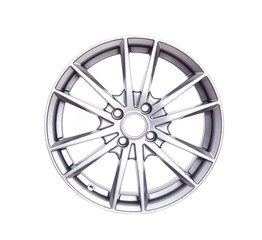 Beautiful car wheel in the form of rays on a white background, isolate, style