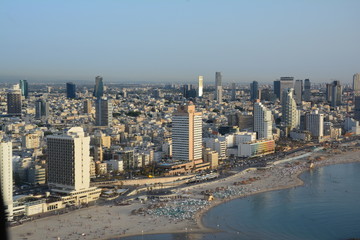 Vue Panoramique Hélicoptère Tel Aviv Israël