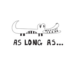 Vector Birthday Greeting Card with Crocodile