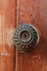 Picture of the old knob at the door Saw and felt sad and lonely