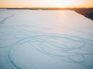 Frozen Kaunas sea