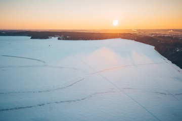 Frozen Kaunas sea
