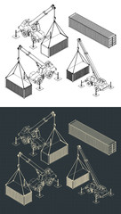 Heavy Equipment and Logistics isometric Set