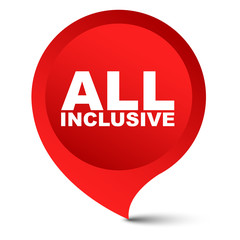red vector banner all inclusive