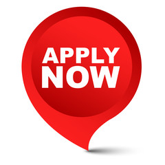 red vector banner apply now