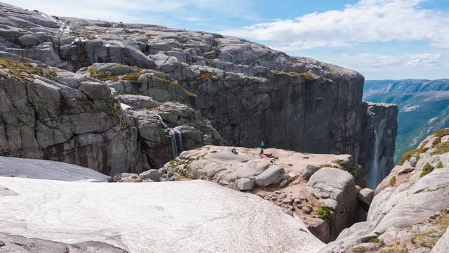 Timelapse scene around Kjerag, Norway