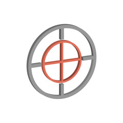 Fototapeta premium Target icon.Isometric and 3D view.