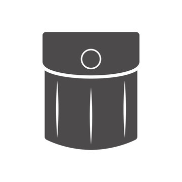 Pocket on clothes icon in flat style.Vector illustration.