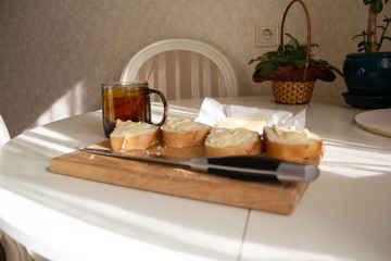 Naklejka na ściany i meble breakfast on the table