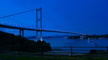 しまなみ海道　瀬戸内海　海　橋