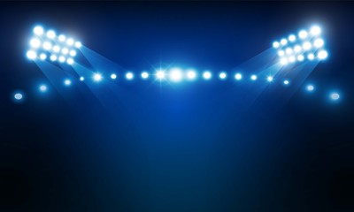 Bright stadium arena lights vector design © photoraidz