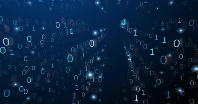 Flying Numbers and Particles in Cyberspace Animation