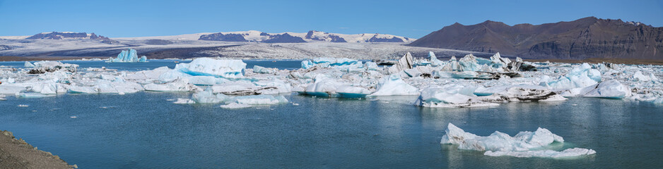 Paysage de glaces en Islande