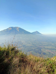 Beautiful scenery on the top of Mount Andong, suitable for camping