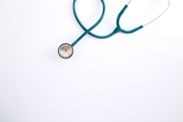 Close-Up Of Stethoscope On White Background