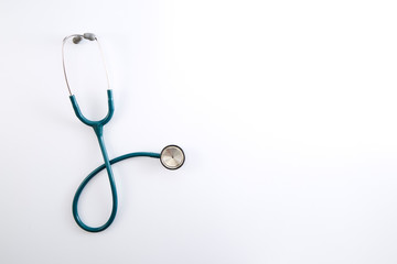Close-Up Of Stethoscope On White Background