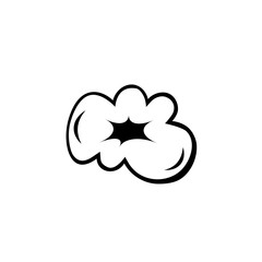 popcorn one piece icon. Clipart image isolated on white background