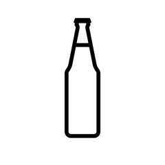 Beer bottle outline icon. Clipart image isolated on white background