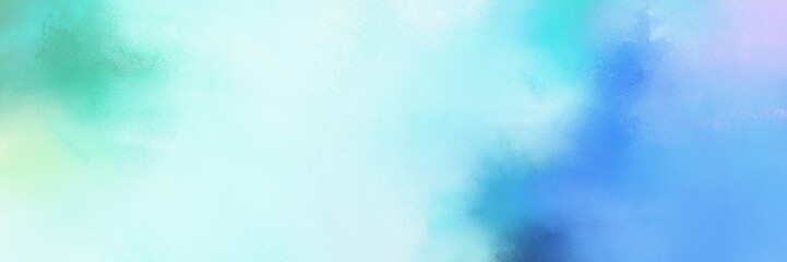 colorful vibrant old horizontal header background  with pale turquoise, light cyan and corn flower blue color