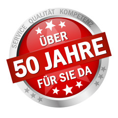 Button - Über 50 Jahre für sie da