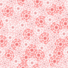 Peony flower. Vintage Floral Seamless Pattern. Pink Flowers Background. Vector illustration