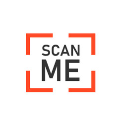 Scan me sign icon. Clipart image isolated on white background