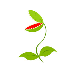 Venus fly trap. Clipart image isolated on white background © dzm1try