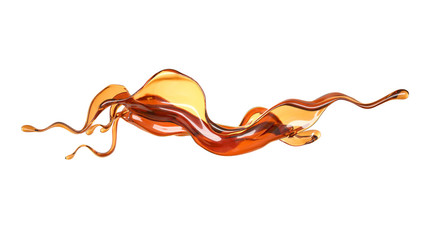 Splash fluid. 3d illustration, 3d rendering.