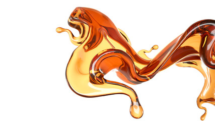 Splash fluid. 3d illustration, 3d rendering.