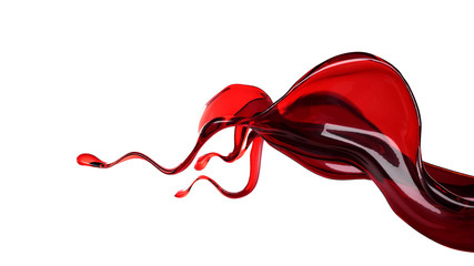 Splash fluid. 3d illustration, 3d rendering.