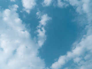 The blue sky on earth. Low Angle