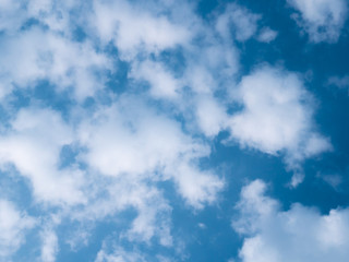 The blue sky on earth. Low Angle