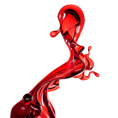 Splash fluid. 3d illustration, 3d rendering.