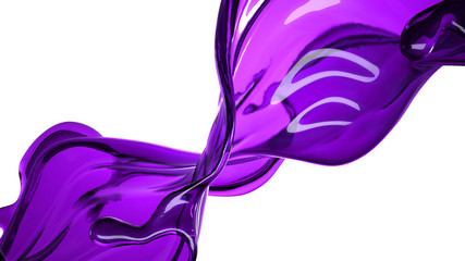 Fototapeta premium Splash fluid. 3d illustration, 3d rendering.