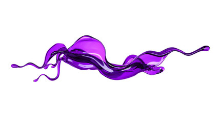 Splash fluid. 3d illustration, 3d rendering.