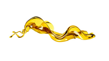 Splash fluid. 3d illustration, 3d rendering.