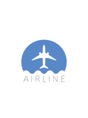 Plane logo on a white background