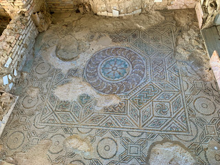 The mosaics of the Roman villa of Casignana, in Calabria.