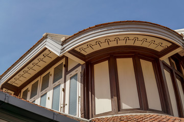 Old building against blue sky