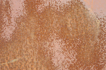 Rusty metal door. Rusty metal texture. Corrosion.