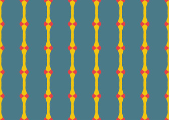 Seamless geometric pattern design illustration. Background texture. In blue, red, yellow colors.